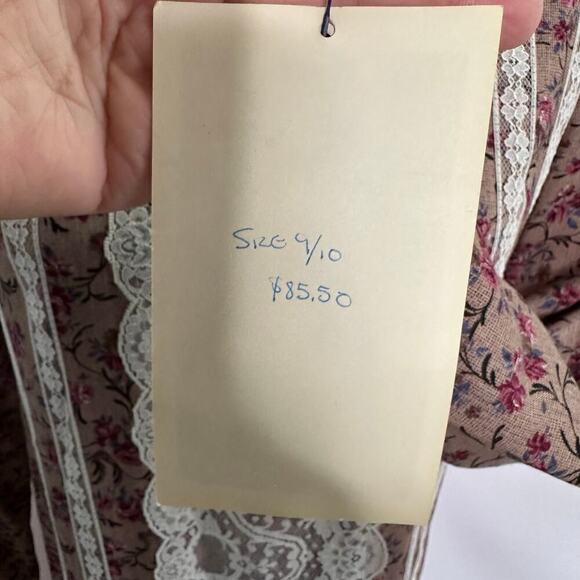 Gunne Sax by Jessica McClintock Vintage Floral Prairie /Cottagecore Dress NWT - Picture 5 of 8